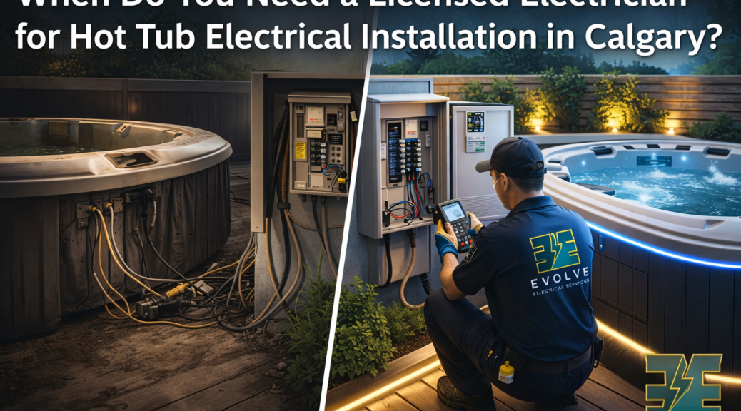 hot tub electrical installation in Calgary