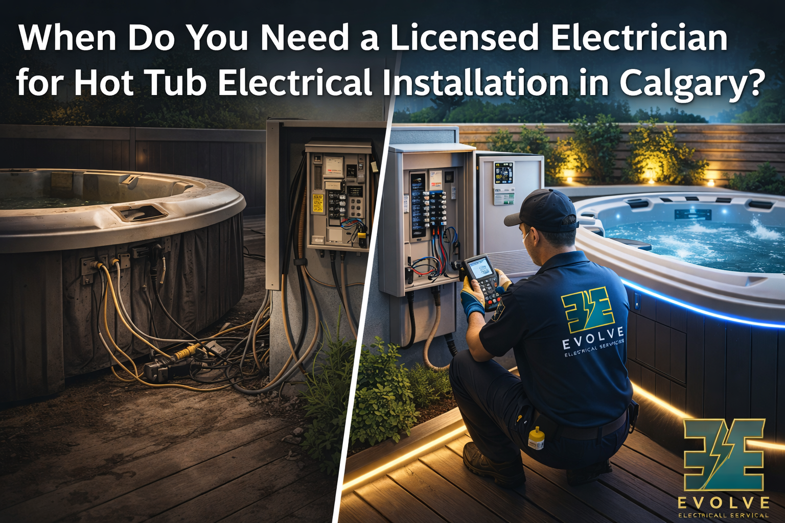 hot tub electrical installation in Calgary