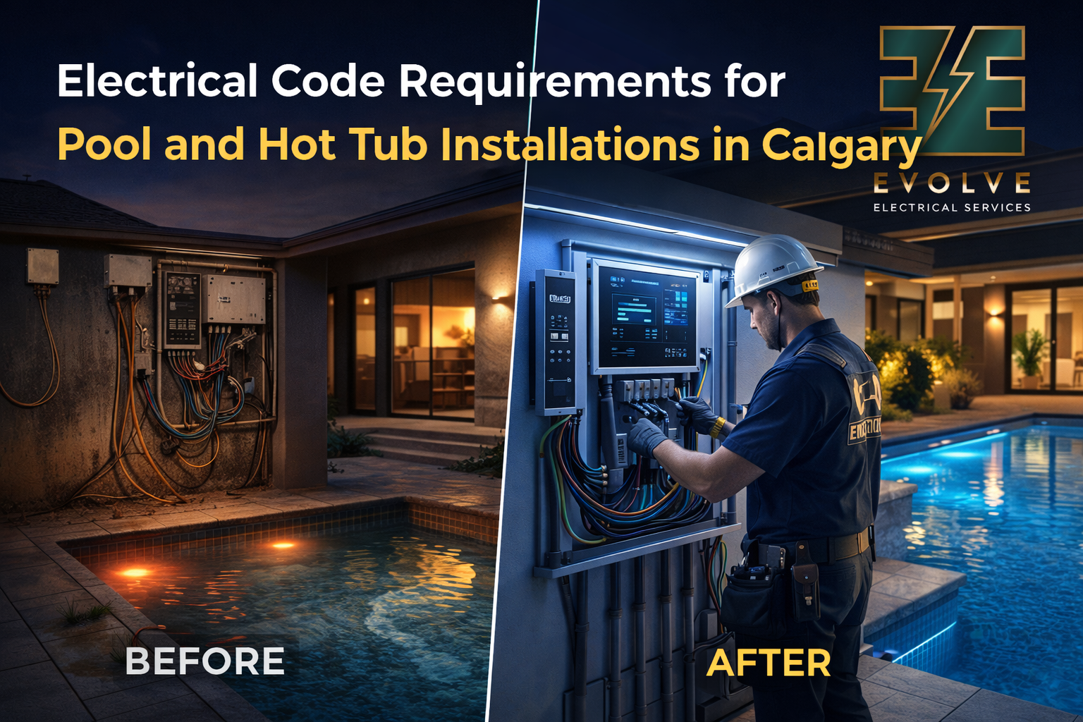 pool electrical installation in Calgary