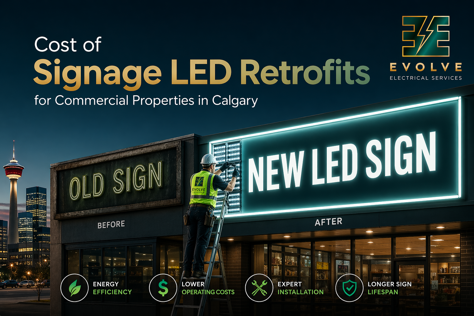 signage LED retrofits in Calgary